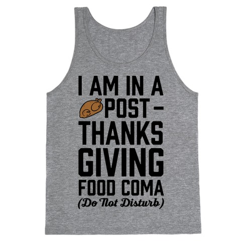 I Am In A Post- Thanksgiving Food Coma (Do Not Disturb) Tank Top