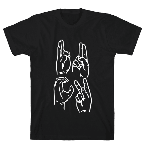 Sign Language F.U.C.K. T-Shirt | LookHUMAN