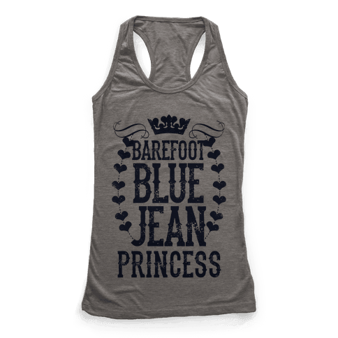  Barefoot Blue Jean Princess Racerback Tank Tops HUMAN