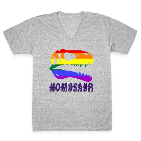 Homosaur V-Neck Tee Shirt