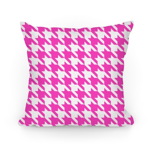 Houndstooth Pillow (pink) Pillow