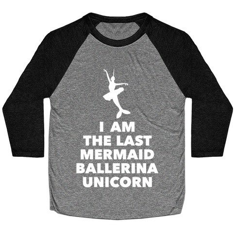 Mermaid Ballerina Unicorn Baseball Tee