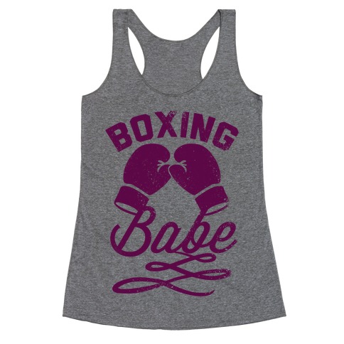 Boxing Babe (Vintage) Racerback Tank Top