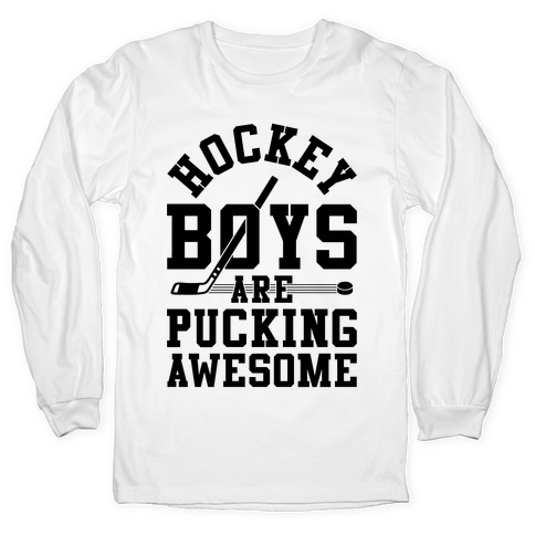 Boys Long Sleeve Hockey Graphic Tee