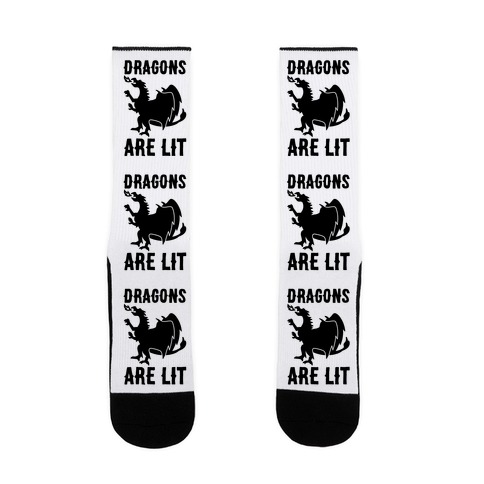 Dragons Are Lit Sock