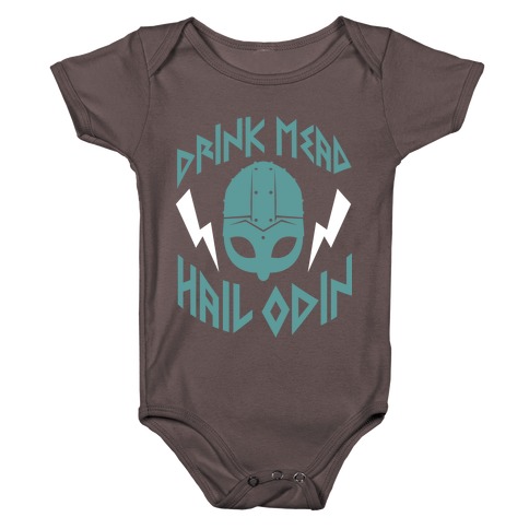 Drink Mead Hail Odin (dark) Baby One-Piece