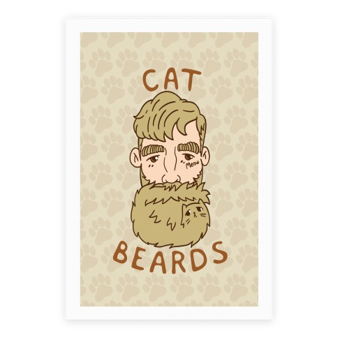 Blonde Cat Beards Poster