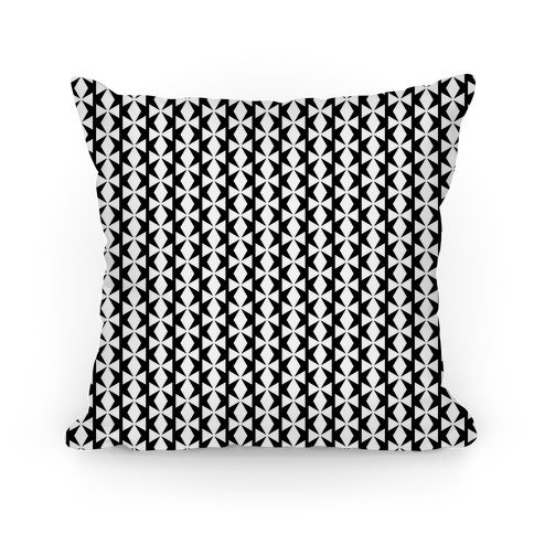 Black and White Geometric Pattern Pillow