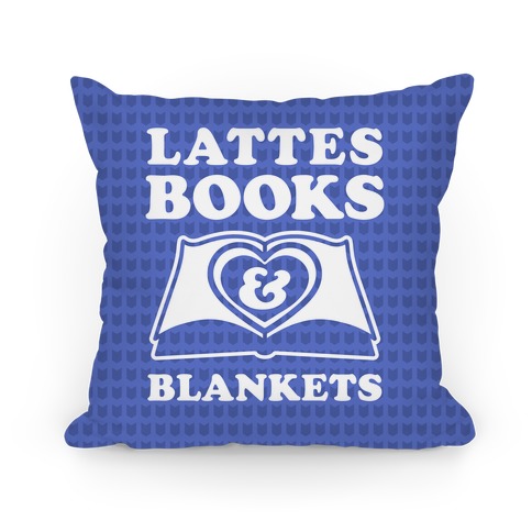Lattes Books & Blankets Pillow