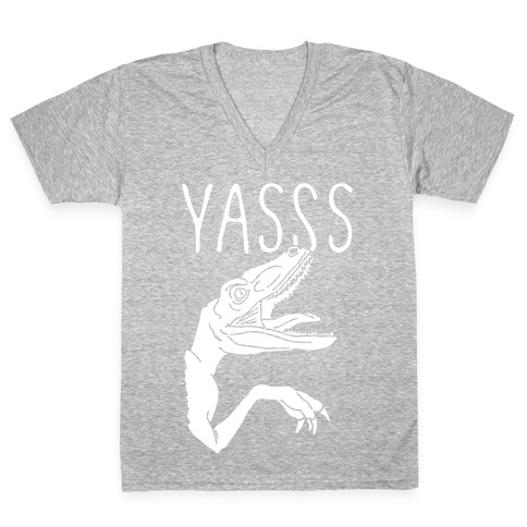 Yasss Raptor V-Neck Tee Shirt