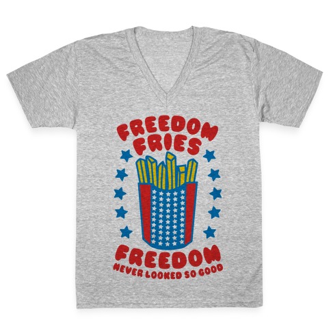 Freedom Fries V-Neck Tee Shirt
