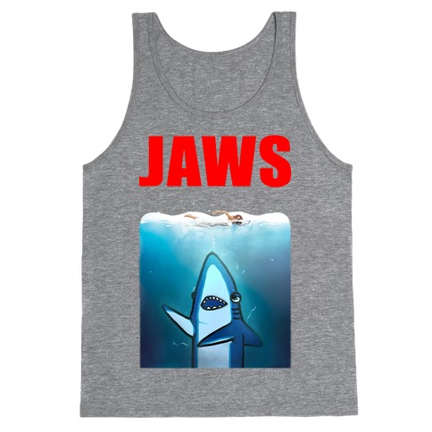 Left Shark Jaws Parody Tank Top