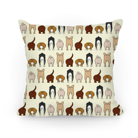 Dog Butt Pattern - Pillows - HUMAN
