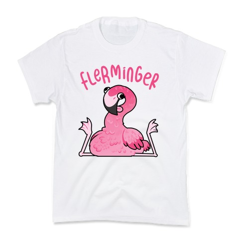 Derpy Flamingo Flerminger Kids T-Shirt