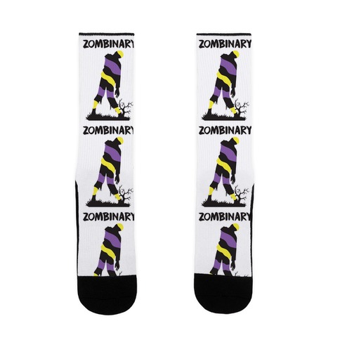 Zombinary Nonbinary Zombie Sock