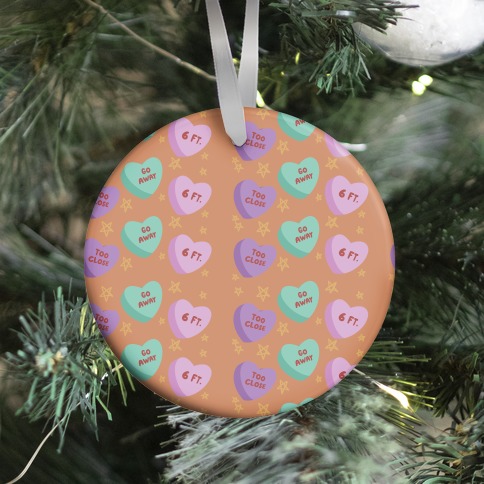 Distant Candy Hearts Ornament