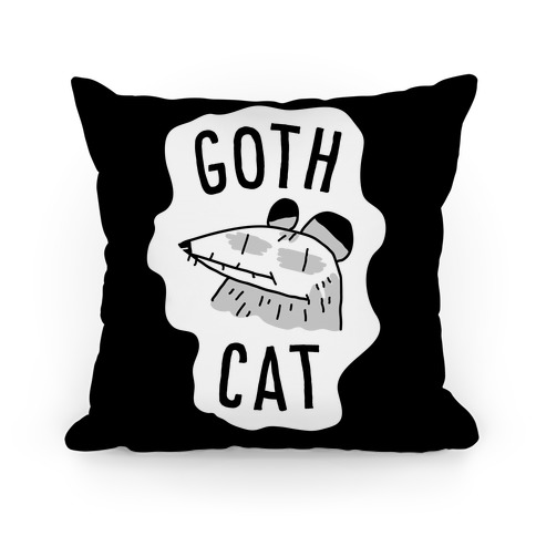 Goth Cat Pillow
