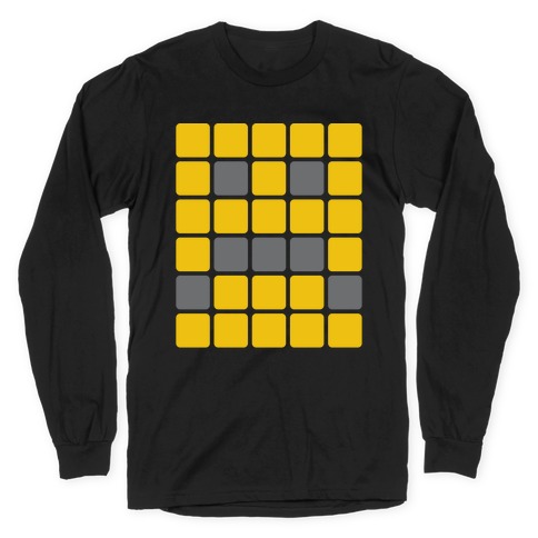 Wordle Pixel Frown Long Sleeve T-Shirt