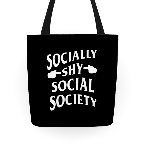 Socially Shy Social Society (black) Tote