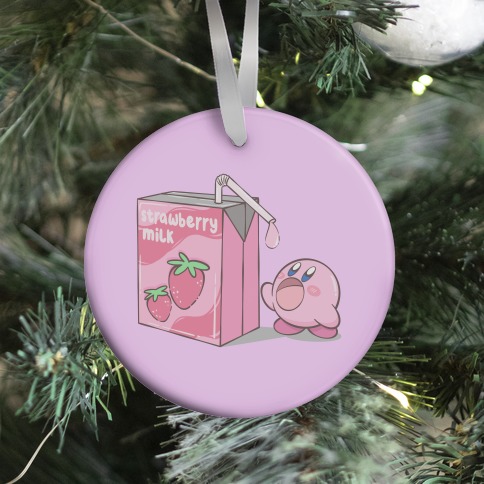 Strawberry Milk Kirby Parody Ornament