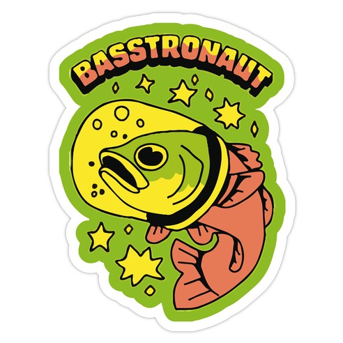 Basstronaut Die Cut Sticker