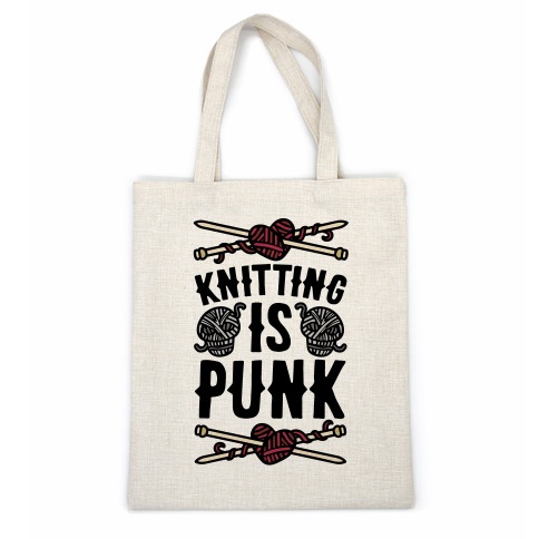 Knitting Is Punk Casual Tote