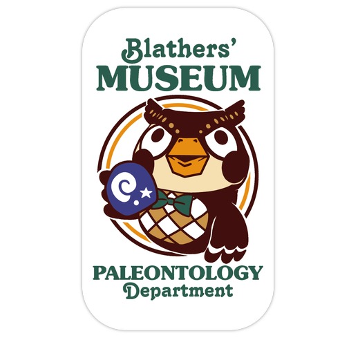 Blathers' Museum Paleontology Department Die Cut Sticker
