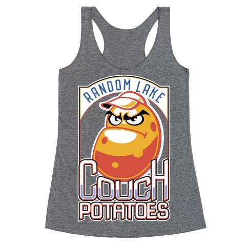 Couch Potatoes Fake Sports Team Racerback Tank Top