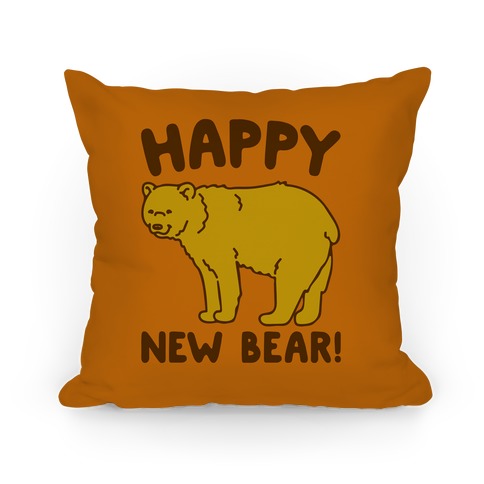 Happy New Bear Pillow