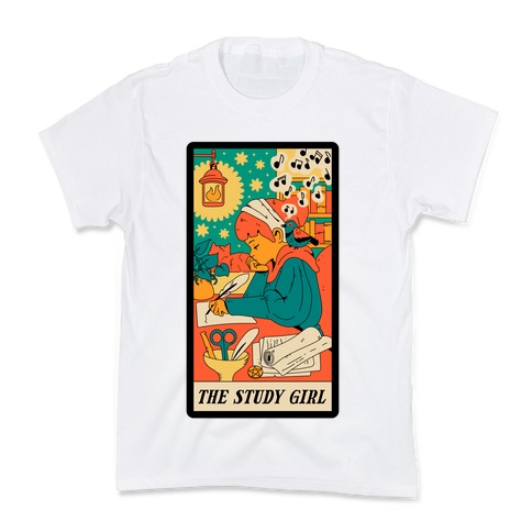 The Study Girl Tarot Card Kids T-Shirt