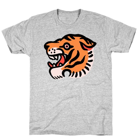 Old School Tiger Tattoo Head T-Shirt