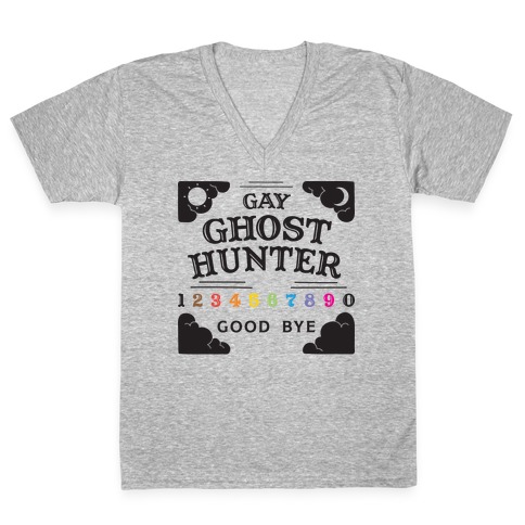 Gay Ghost Hunter V-Neck Tee Shirt