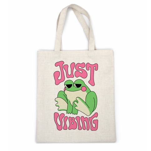 Just Vibing Groovy Frog Casual Tote