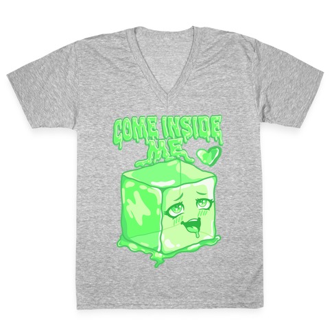 Come Inside Me Gelatinous Cube V-Neck Tee Shirt