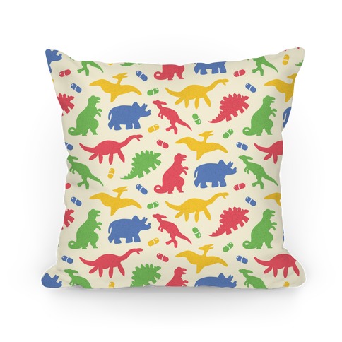 Dinosaur Capsules Pattern Pillow