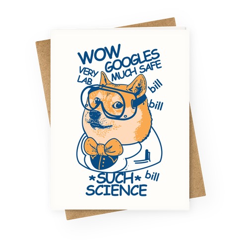 Science Doge Greeting Card