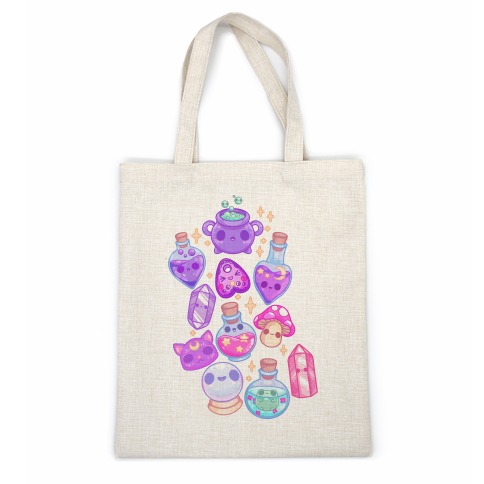 Kawaii Witchy Pattern Casual Tote