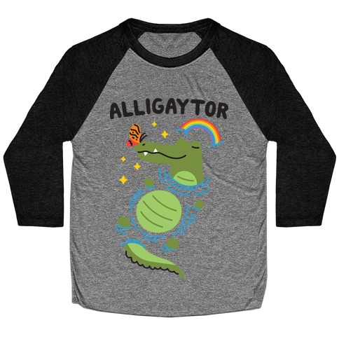 Alligaytor (Gay Alligator) Baseball Tee