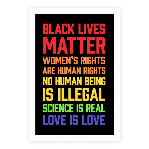 Black Lives Matter List Poster
