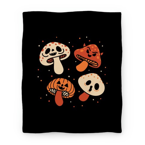 Spooky Mushrooms Blanket