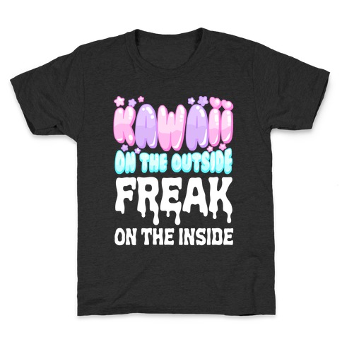 Kawaii On the Outside, Freak on the Inside Kids T-Shirt
