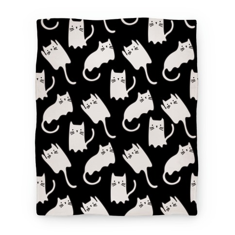 Ghost Cat Pattern Blanket