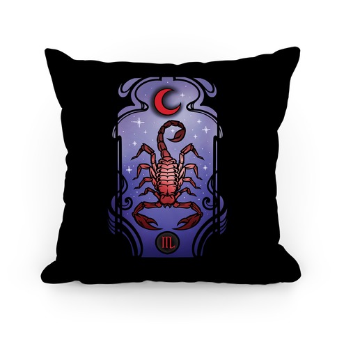 Scorpio Art Nouveau Pillow