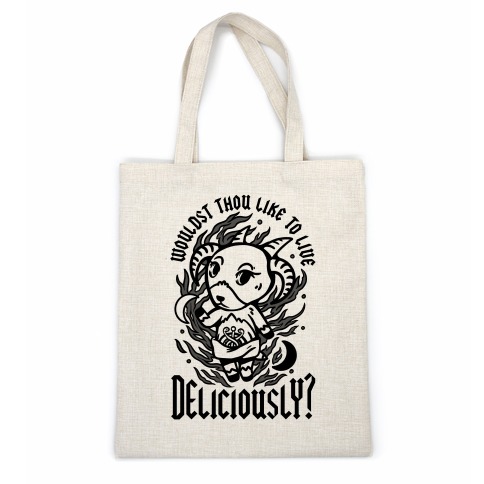 Wouldst Thou Like to Live Deliciously Animal Crossing Parody Casual Tote