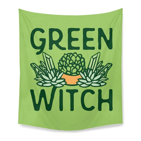 Green Witch Tapestry