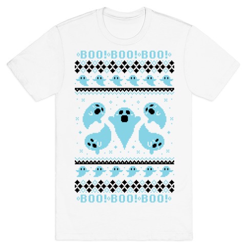 Spooky Ghosts Ugly Sweater T-Shirt