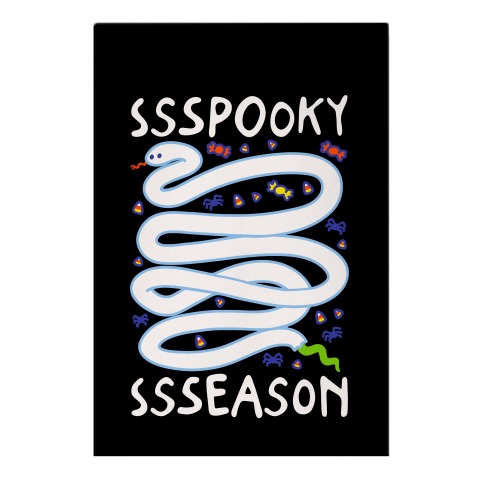 Ssspooky Ssseason Snake  Garden Flag