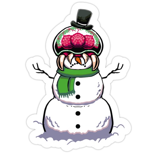 Metroid Snowman Die Cut Sticker