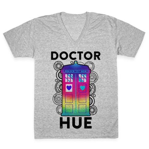 Doctor Hue (Doctor Who Parody) V-Neck Tee Shirt