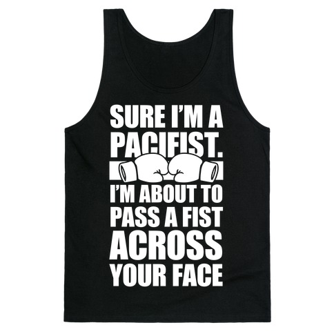 Pacifist (White Ink) Tank Top
